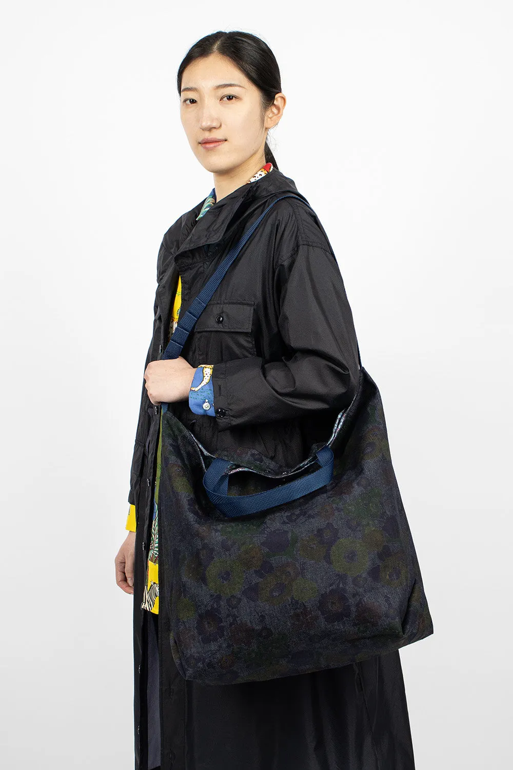 Reversible Denim Carry All Tote Indigo/Floral