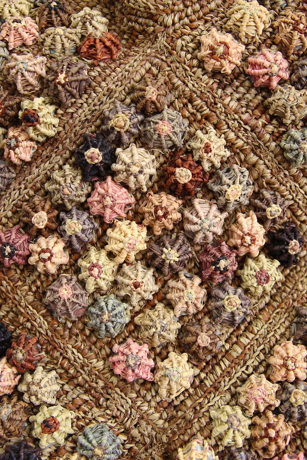 SOPHIE DIGARD CROCHET WALNUT FOSSILES RAFFIABAG