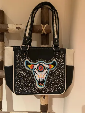 Southwest BEADED STEER HANDBAG