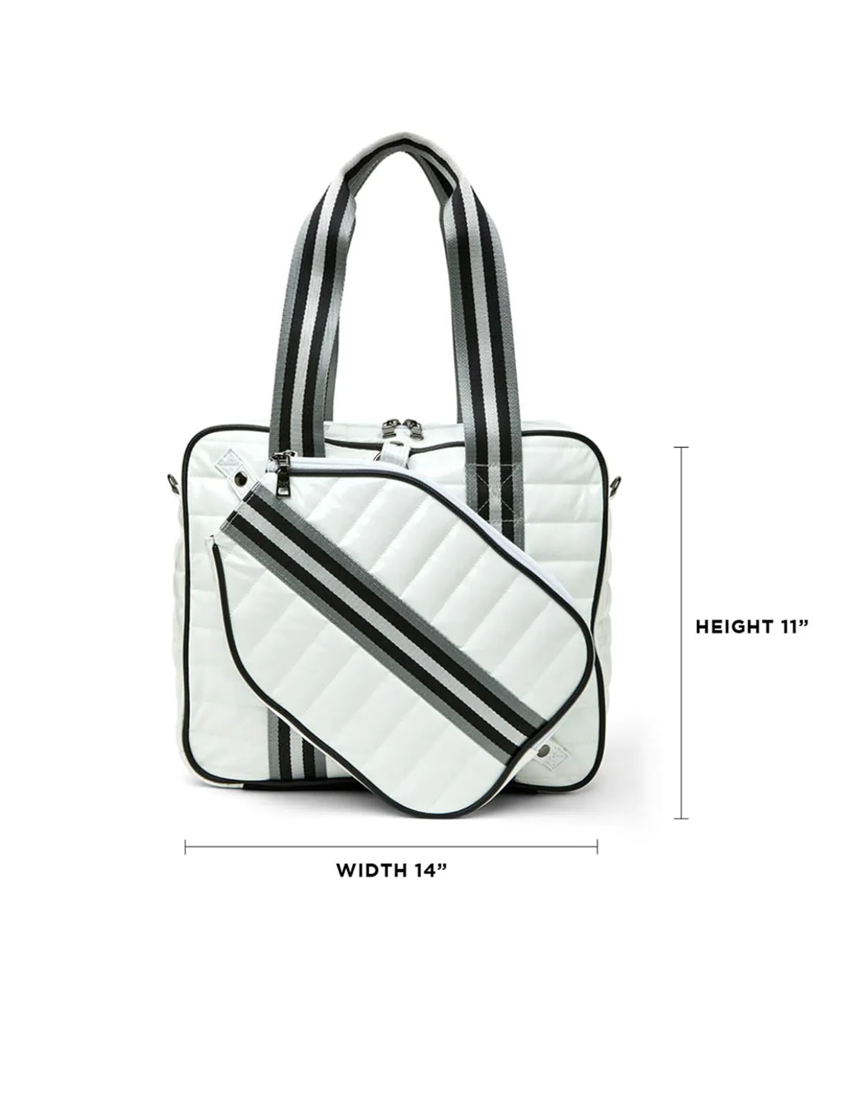 Sporty Spice Pickle Bag, White Patent