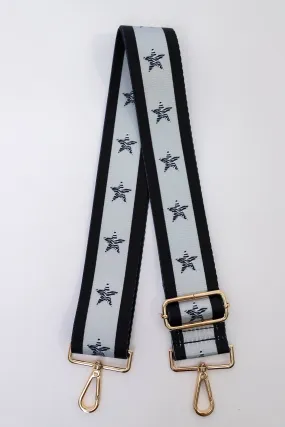 Stars   Stripes Black   Grey Bag Strap