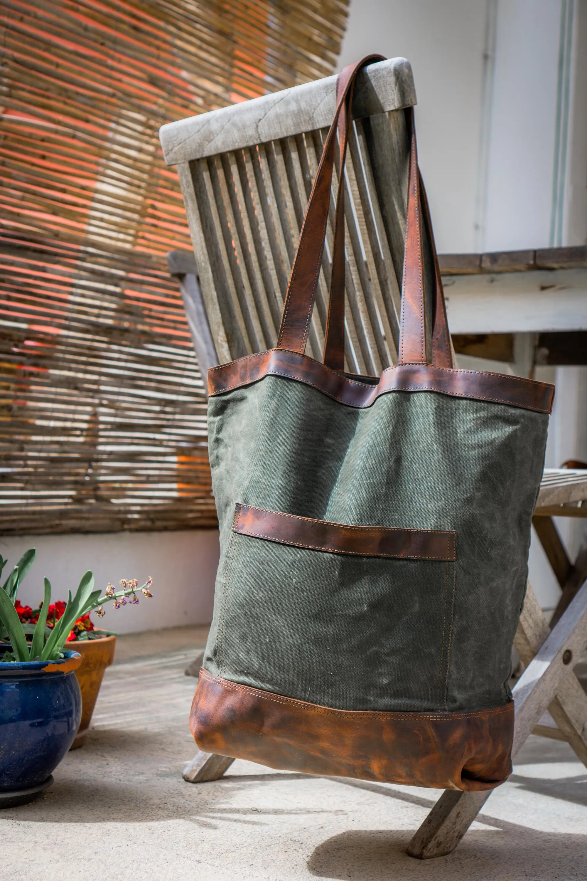 Stylish Tote Bags for Women - Personalized, Waxed Canvas & Genuine Leather