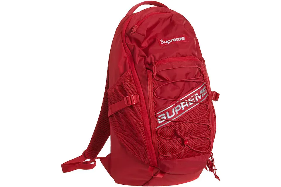 Supreme Logo Backpack Red