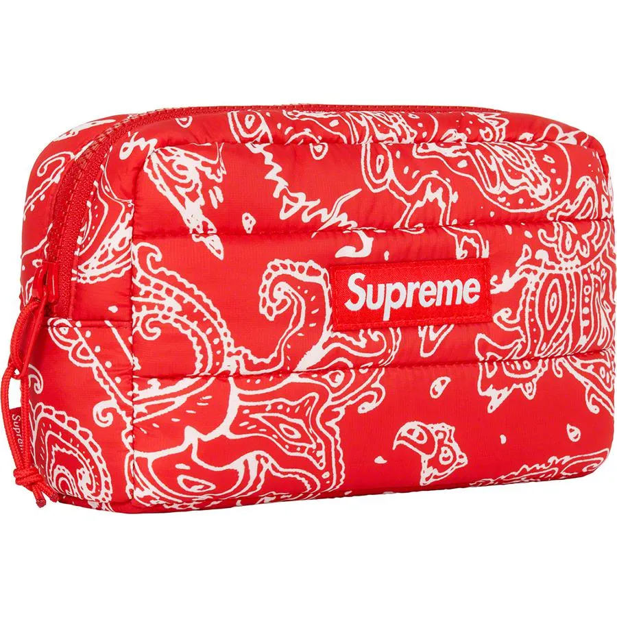 Supreme Puffer Pouch (Red Paisley)