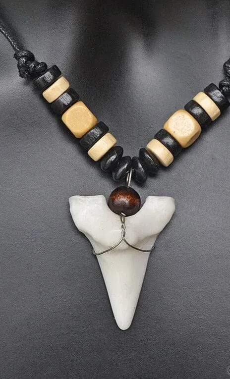 Surfer Handmade Shark Teeth Pendant Puka Shell Necklace