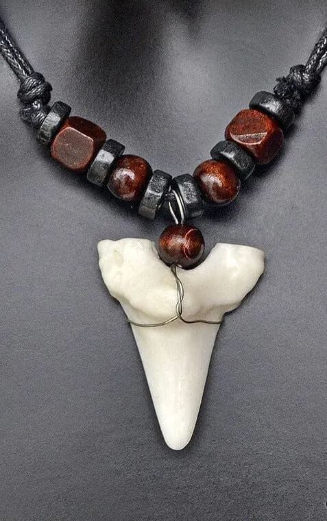 Surfer Handmade Shark Teeth Pendant Puka Shell Necklace