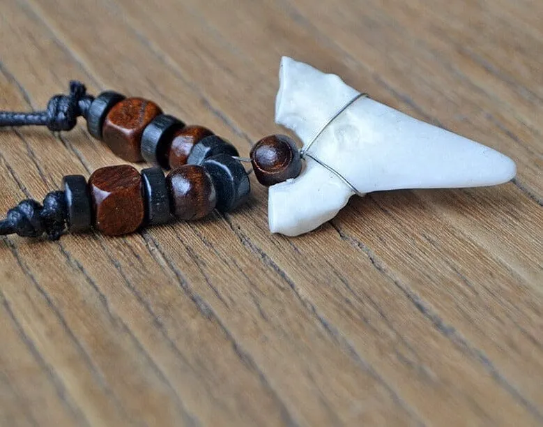 Surfer Handmade Shark Teeth Pendant Puka Shell Necklace