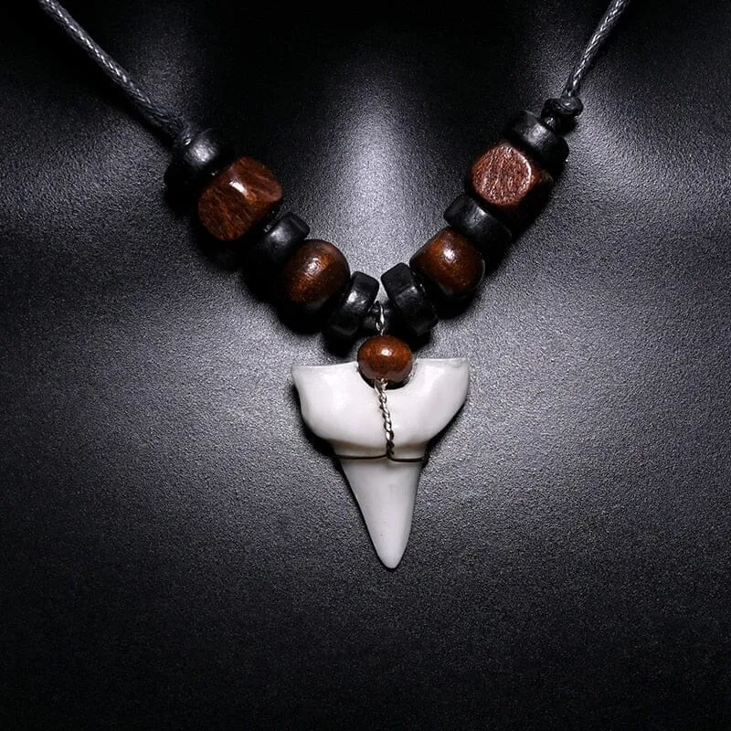 Surfer Handmade Shark Teeth Pendant Puka Shell Necklace