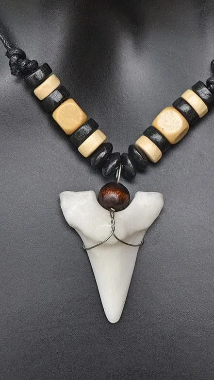 Surfer Handmade Shark Teeth Pendant Puka Shell Necklace