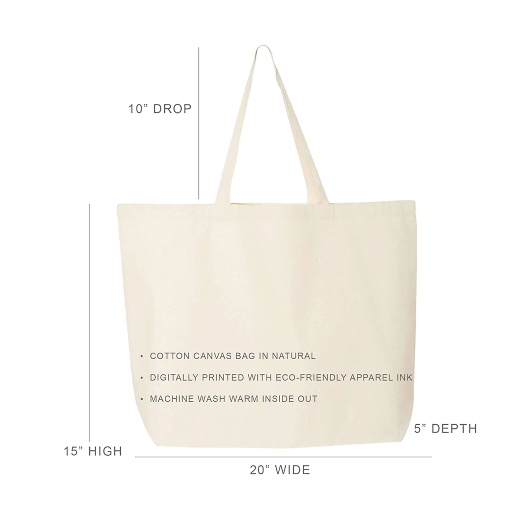 Tennis is My Racket Large Canvas Tote Bag