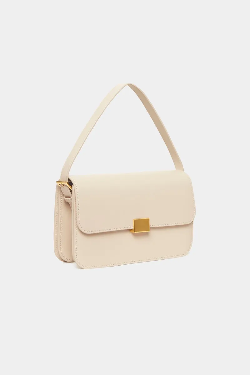 THE CLASSIC SHOULDER BAG - CREAM SMOOTH