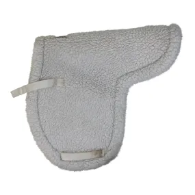 Wilkers Quilted Fleece Shaped Saddle Pad in White - 16