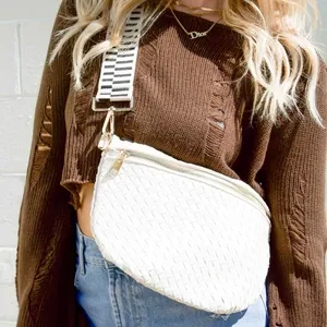 Woven Westlyn Bum Bag - Cream