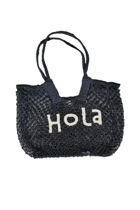 ZODA HOLA JUTE TOTE BAG BLACK